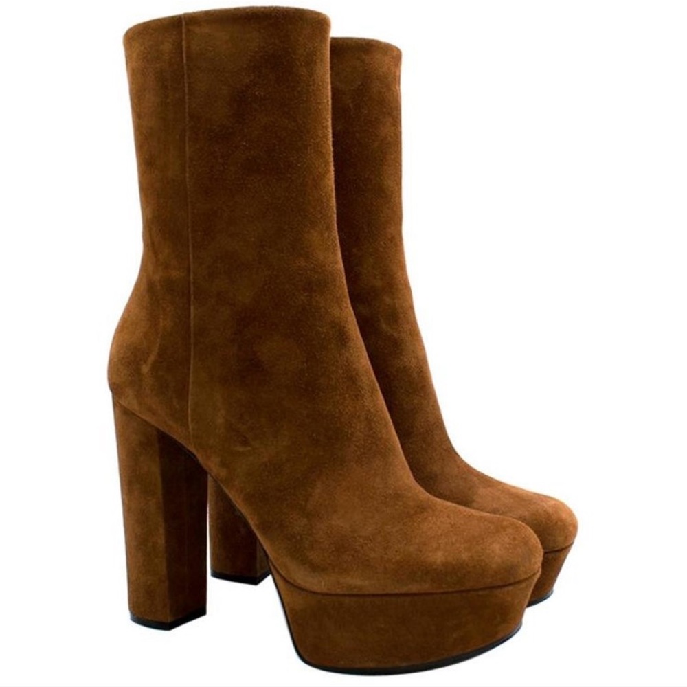 Gucci Platform Suede Booties Size 10